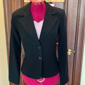 I.N. San Francisco  blazer  jacket   Black  wide lapel   shoulder pads  size S